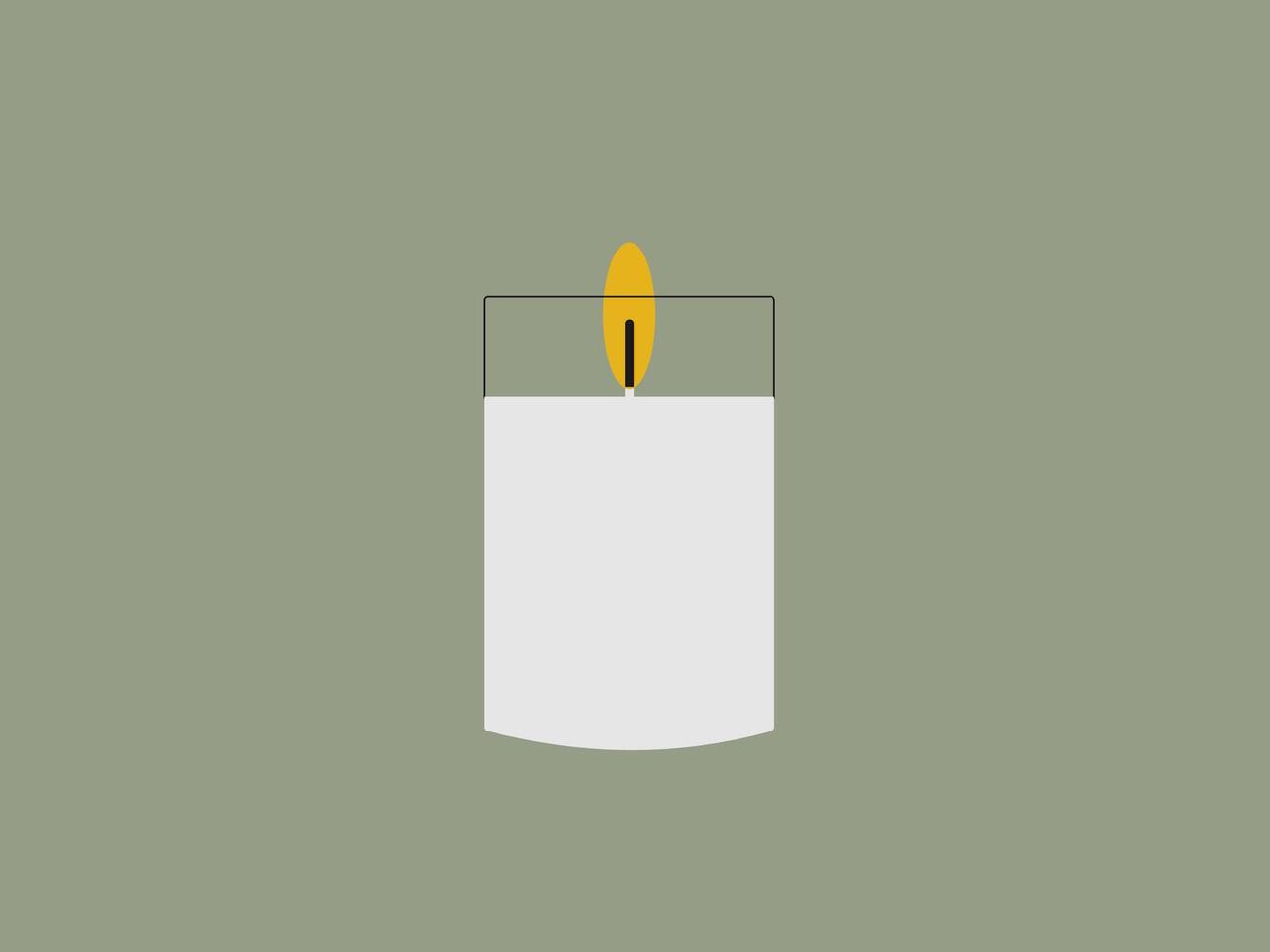 flat design candle illustration vector