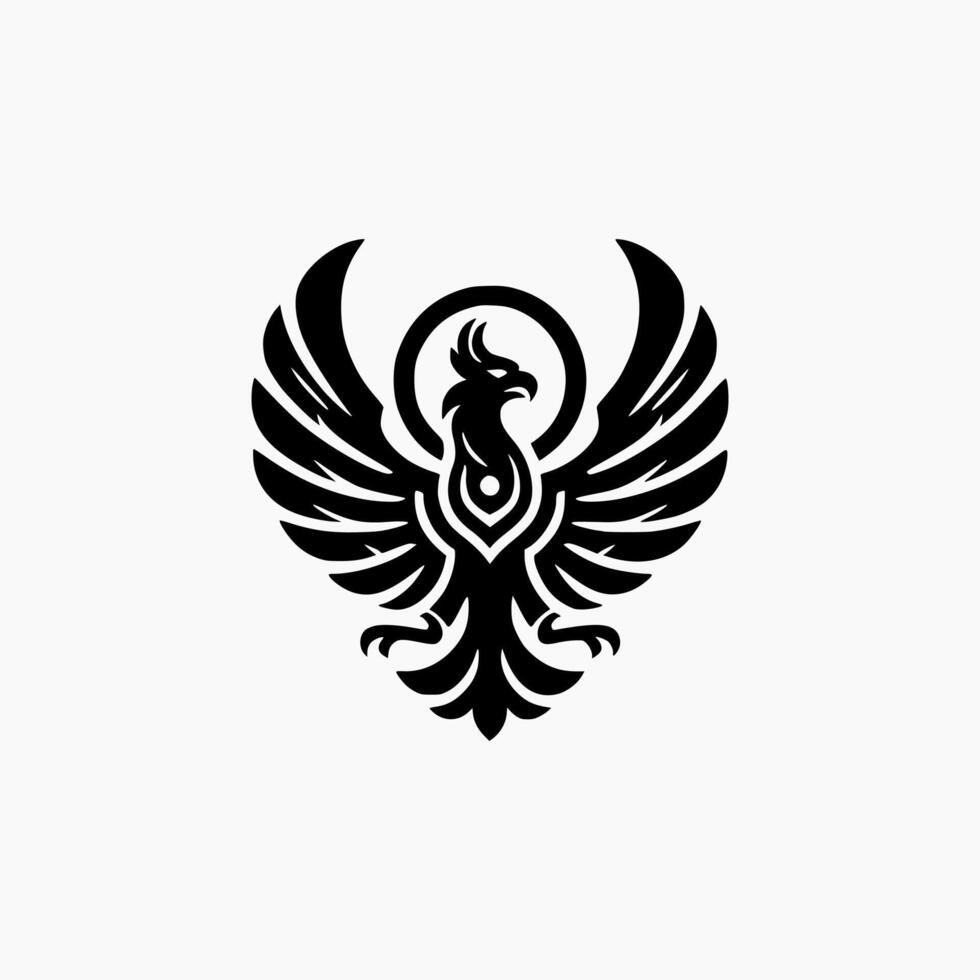 Garuda silhouette logo design vector