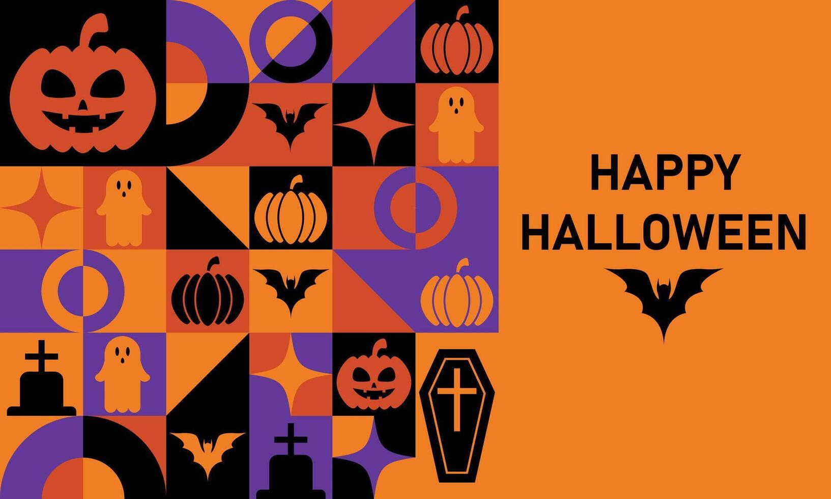 Halloween Festive Fun Template Design for Background, Banner, Card, Poster with Text. EPS10 Illustration vector