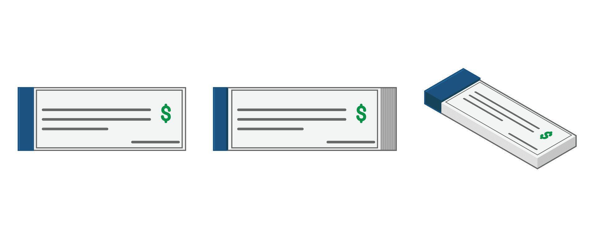 Cheque Bank Blank Payment Order Book vector
