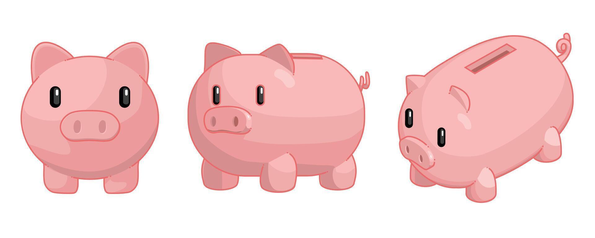 Piggy Bank Saving Penny Coin Investment vector