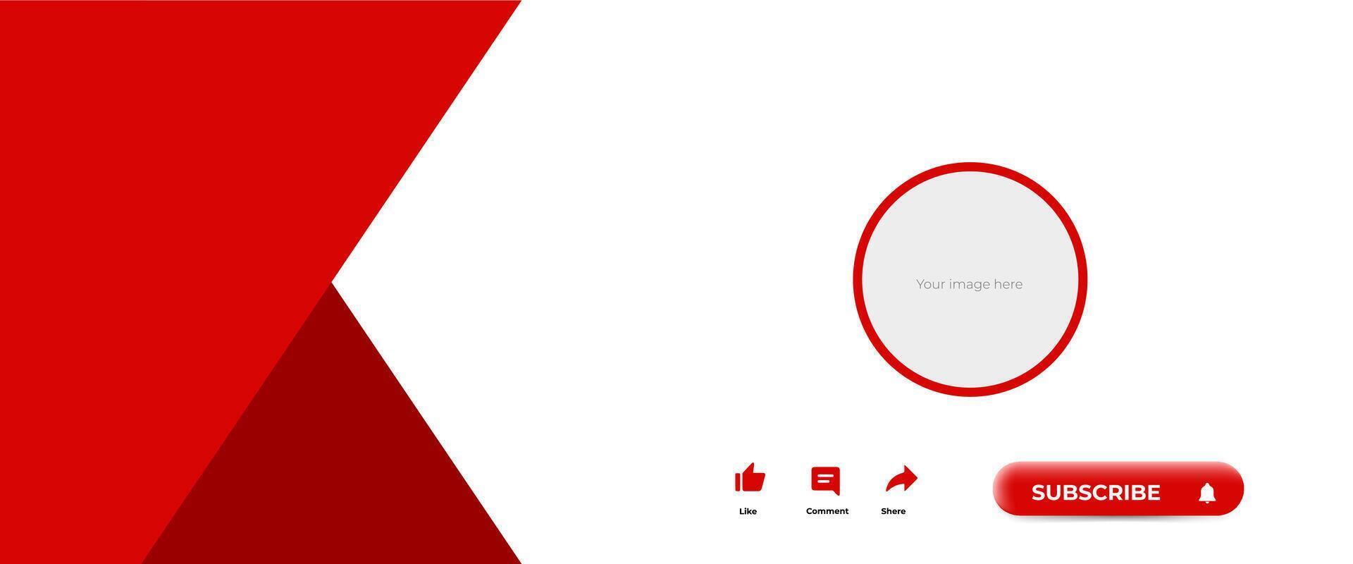 Design Your Channel Where Red Meets White vector
