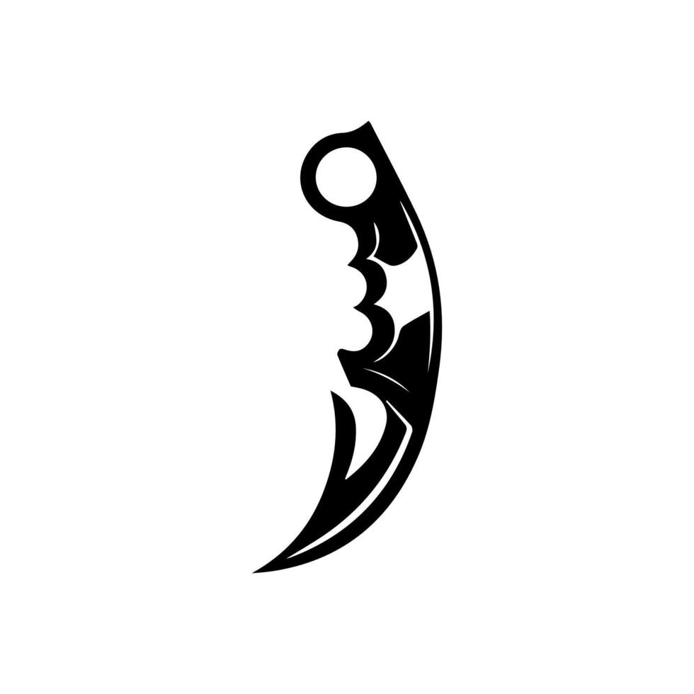 Elegance in Black Karambit Knife vector