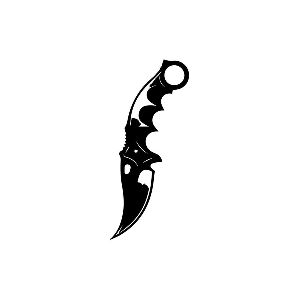 The Black Edge Karambit Knife Icon vector
