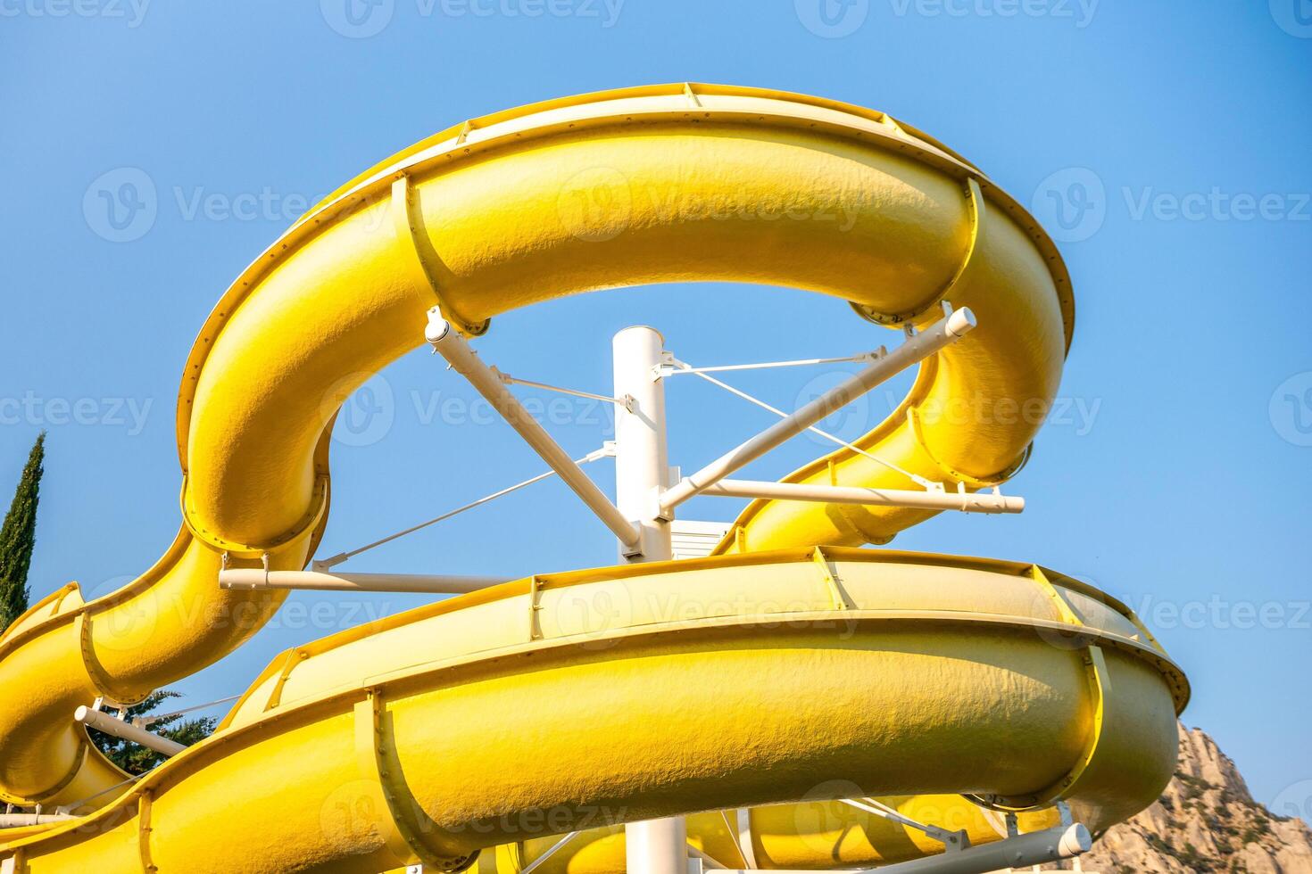 Water Slide Park Summer Fun Yellow photo