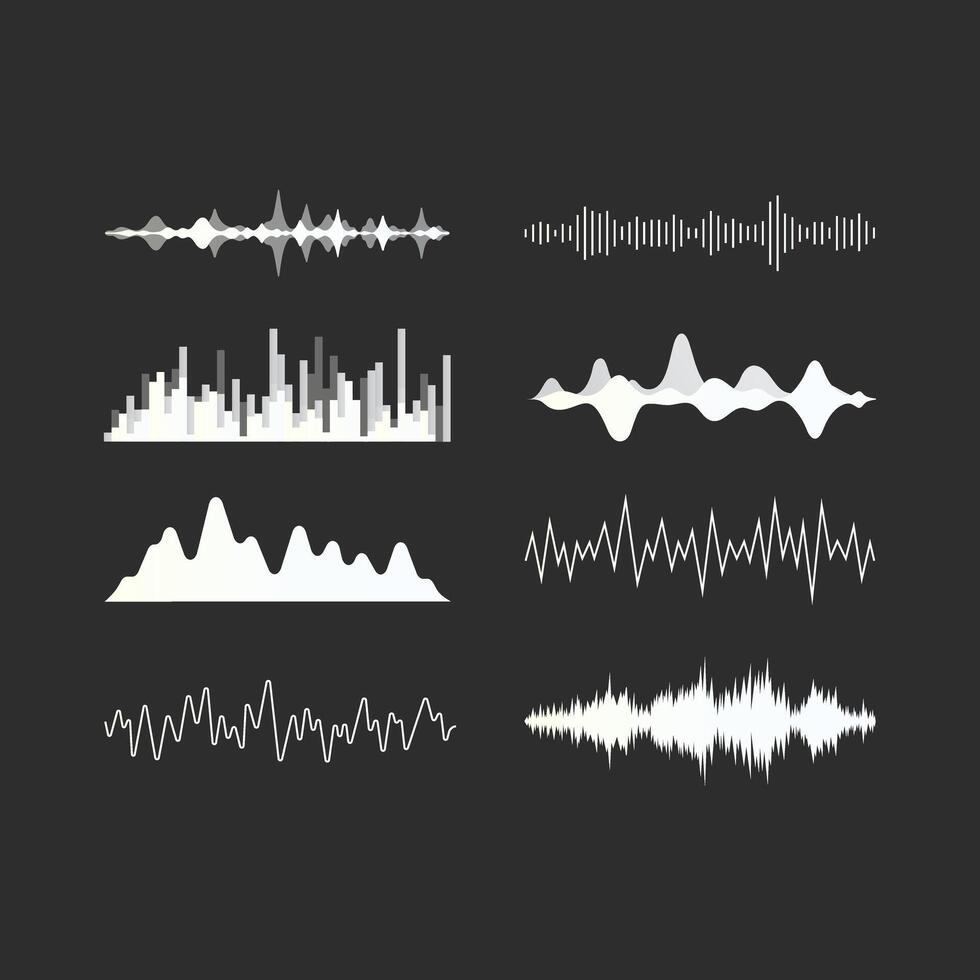 Sound Wave Icon Collections vector