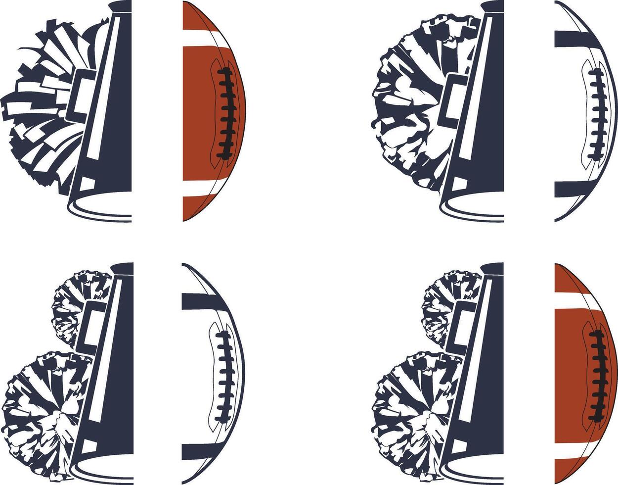 Custom Cheer American Football, Cheerleader, Cheerleading Cut Files vector