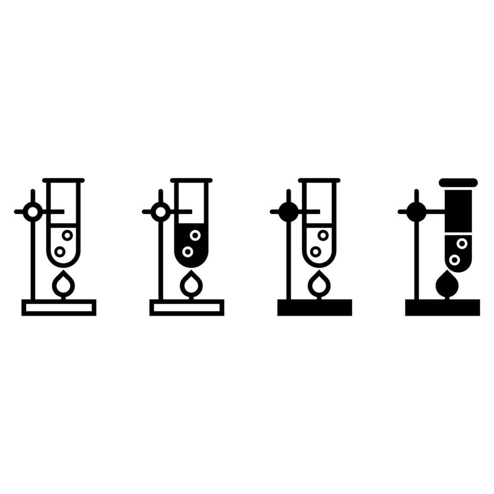 Chemical lab icon set. research illustration sign collection. laboratory and biotechnology symbol. vector
