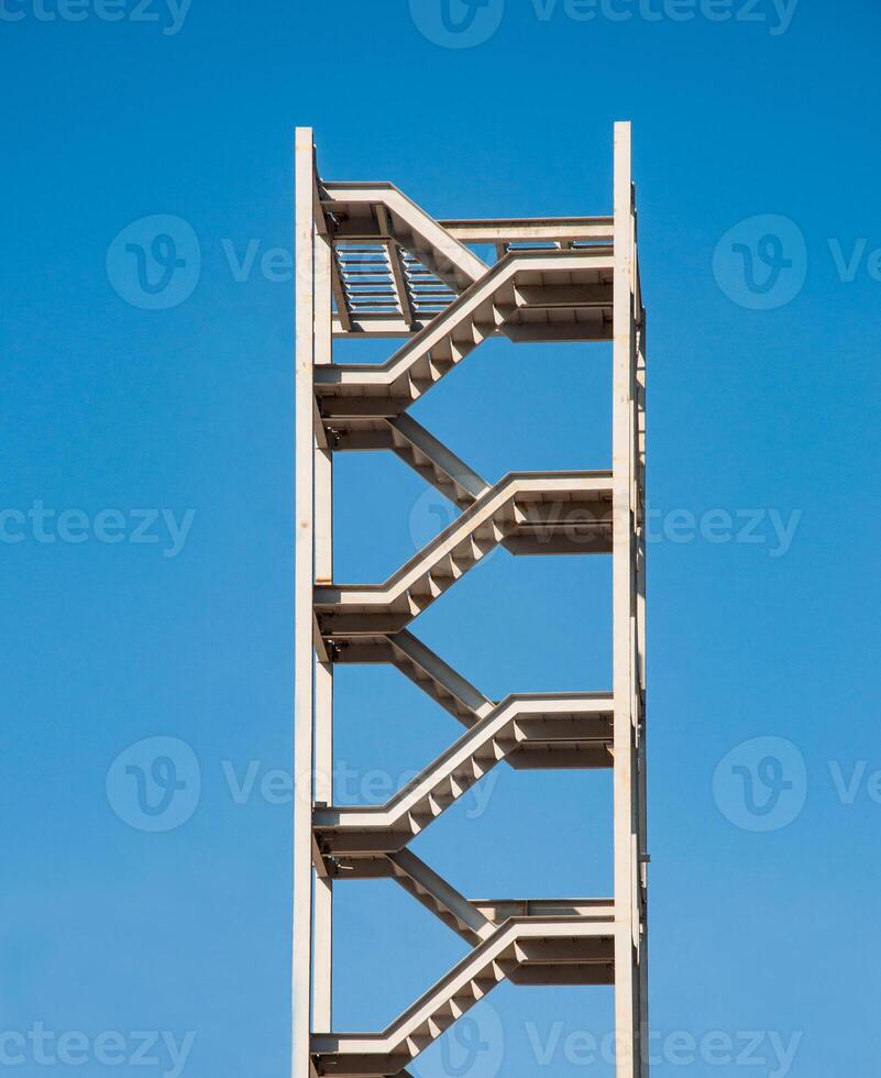 A tall metal staircase photo
