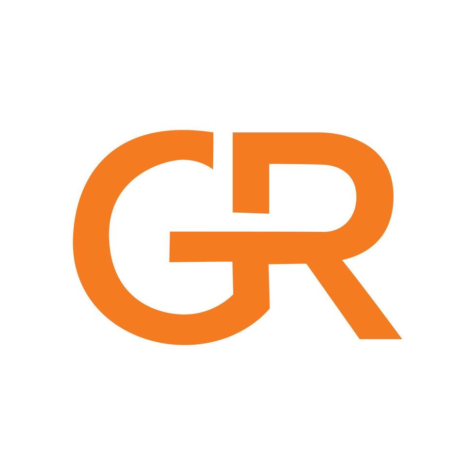 GR logo letter design vector