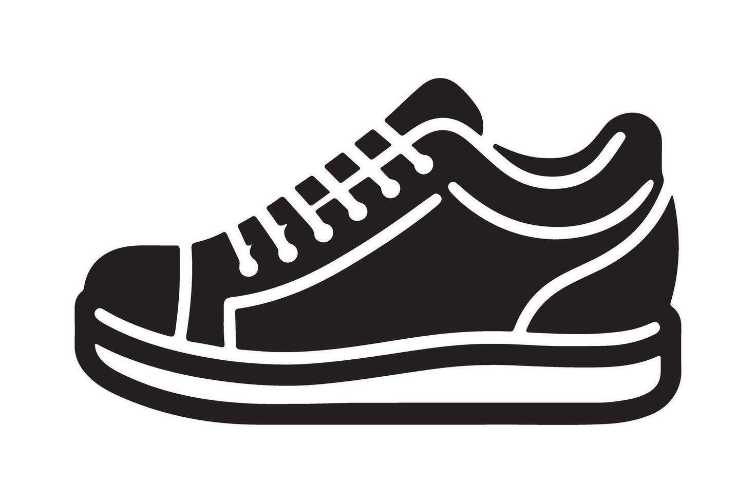 shoe icon silhouette art illustration vector