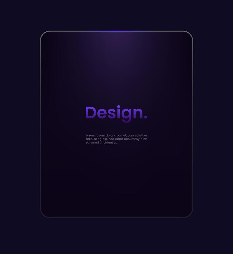 Futuristic card template. Website panel design interface concept. Neon light background. vector