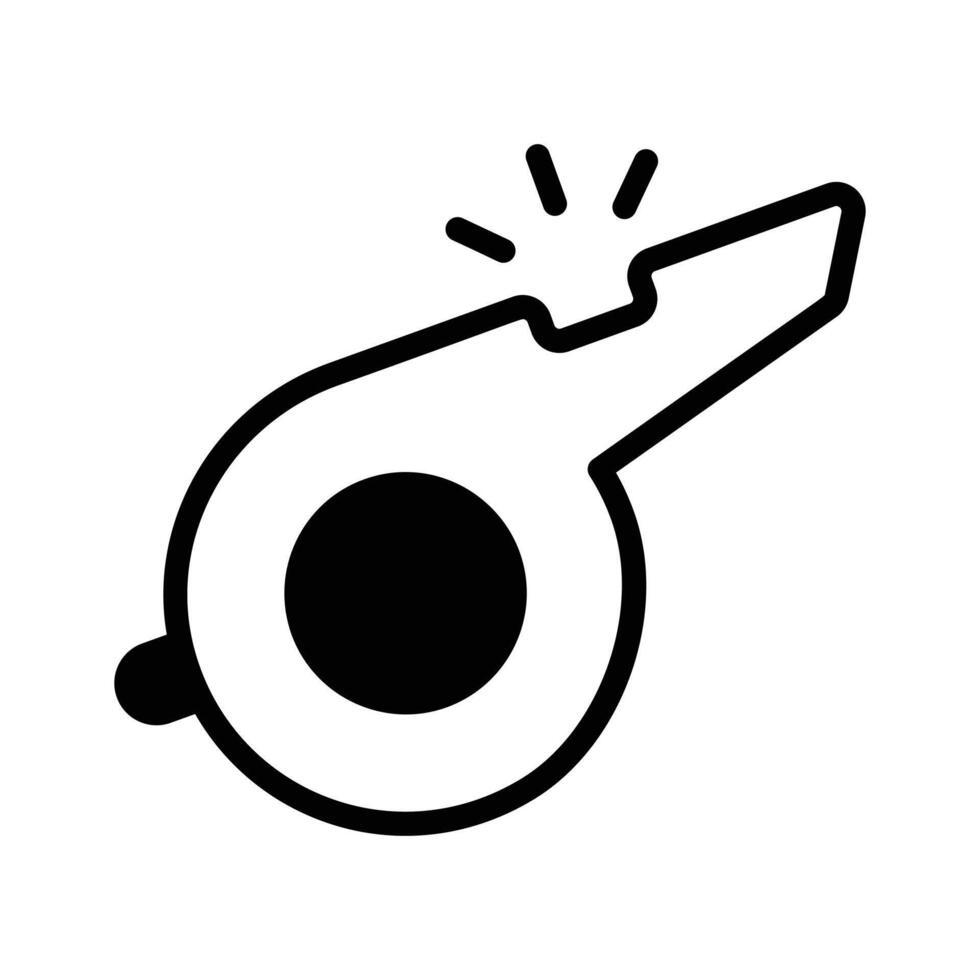 A stylish whistle icon, perfect for alerts and notifications vector