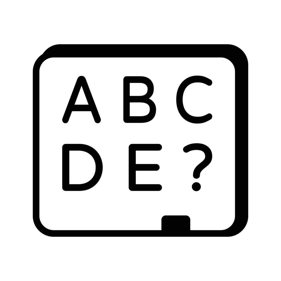 Alphabets of board, icon of class board, school board, english class vector
