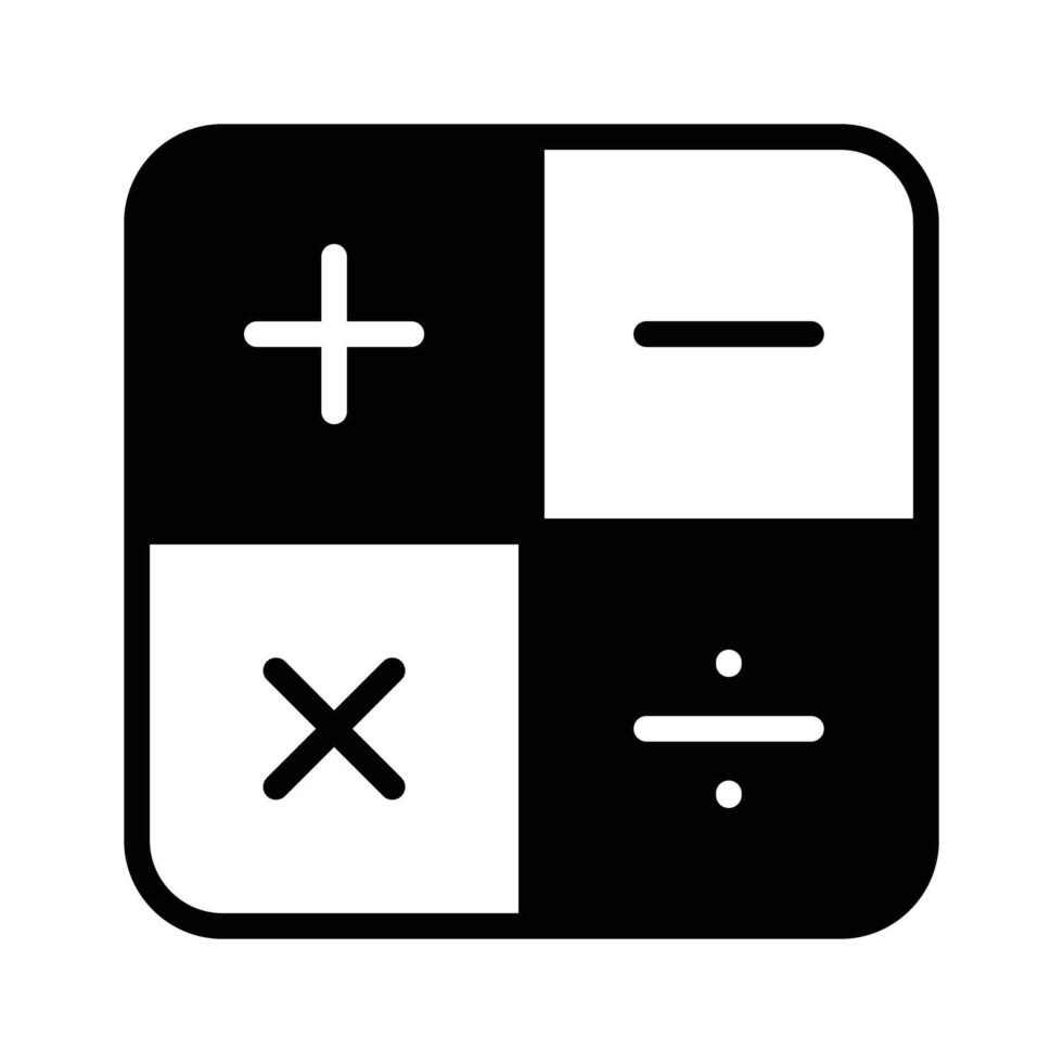 Simple math icon representing mathematical calculations vector