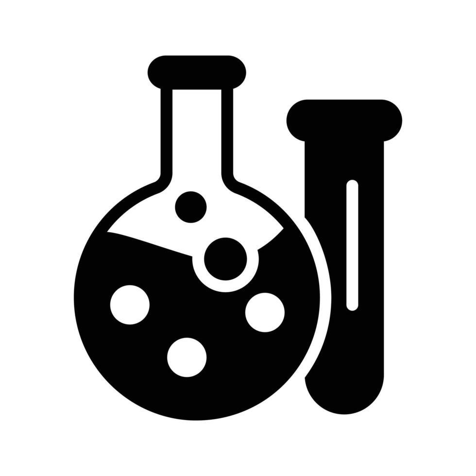Flask with test tube, an amazing icon of experiment in modern style vector