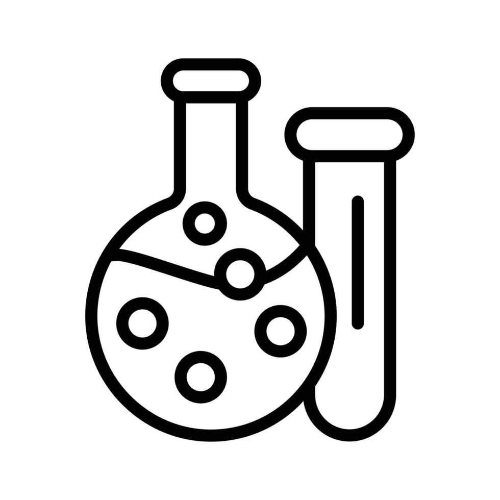 Flask with test tube, an amazing icon of experiment in modern style vector