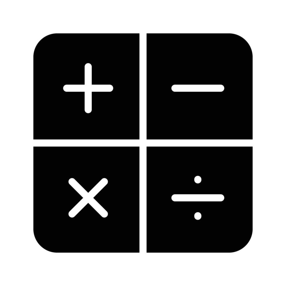 Simple math icon representing mathematical calculations vector