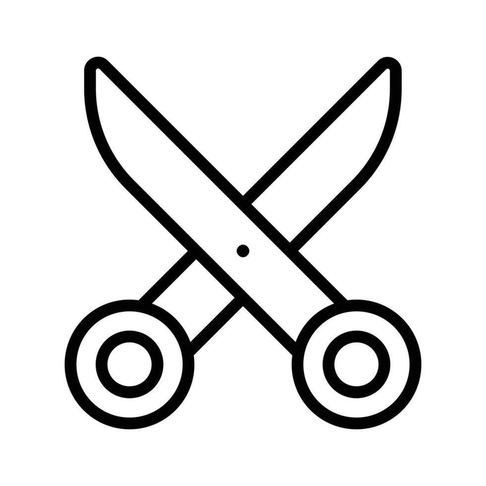 A sharp scissor icon, use for cutting and crafting vector