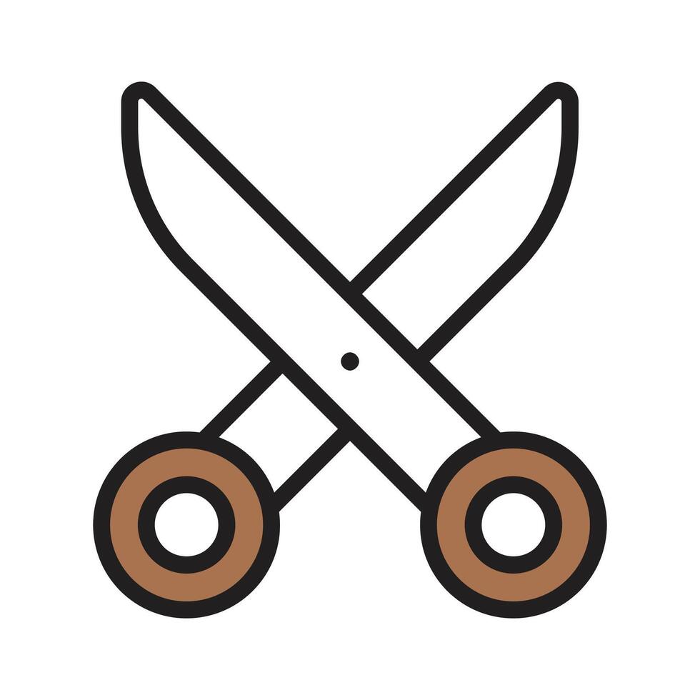A sharp scissor icon, use for cutting and crafting vector