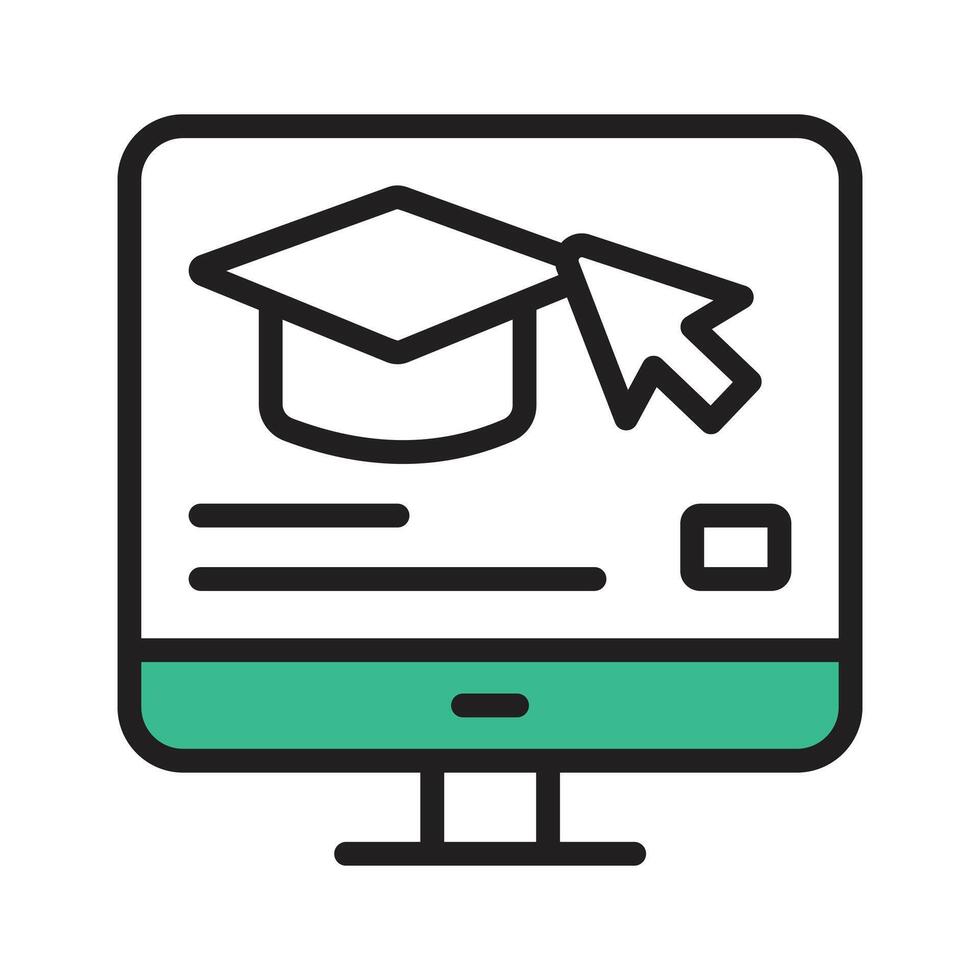 Learn from anywhere, online study icon vector