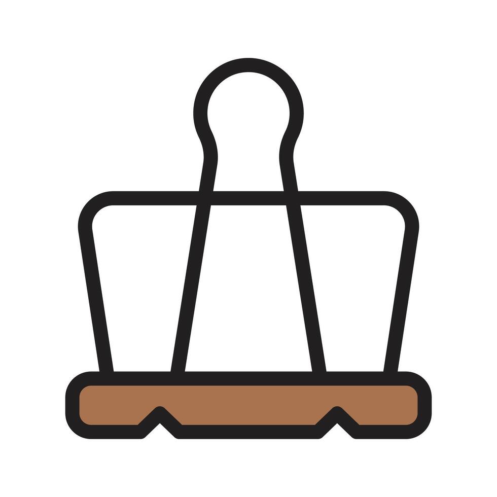 Bulldog clip design, icon of binder in modern style, paper clip vector