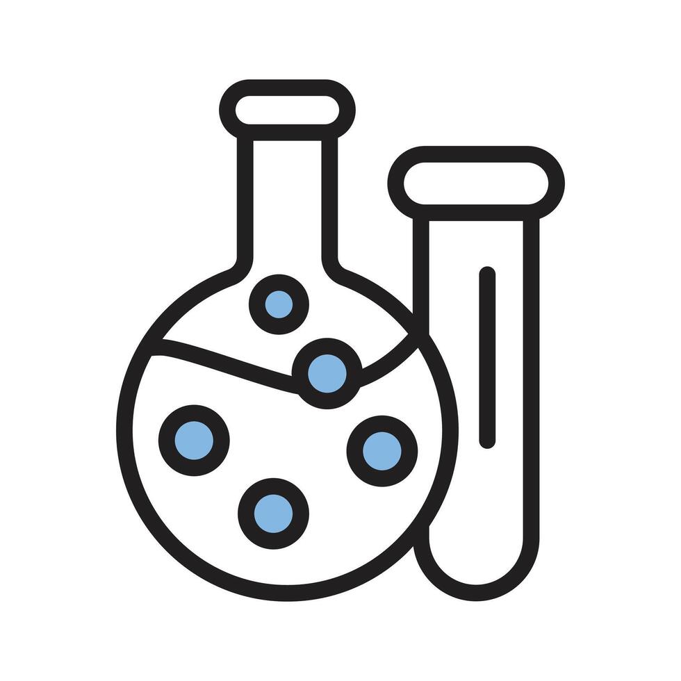 Flask with test tube, an amazing icon of experiment in modern style vector