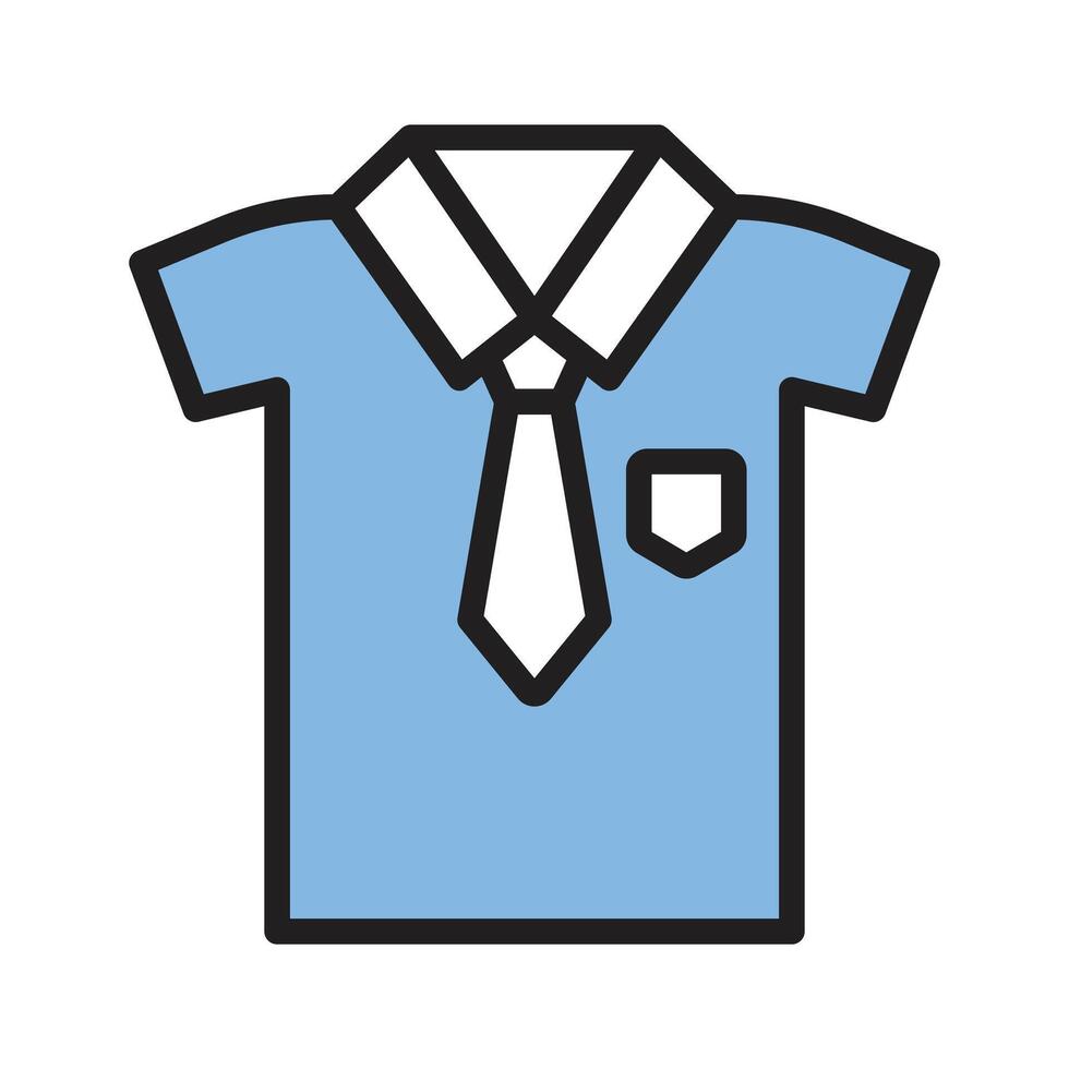 Elevate your projects with this neat and tidy school uniform shirt icon. vector
