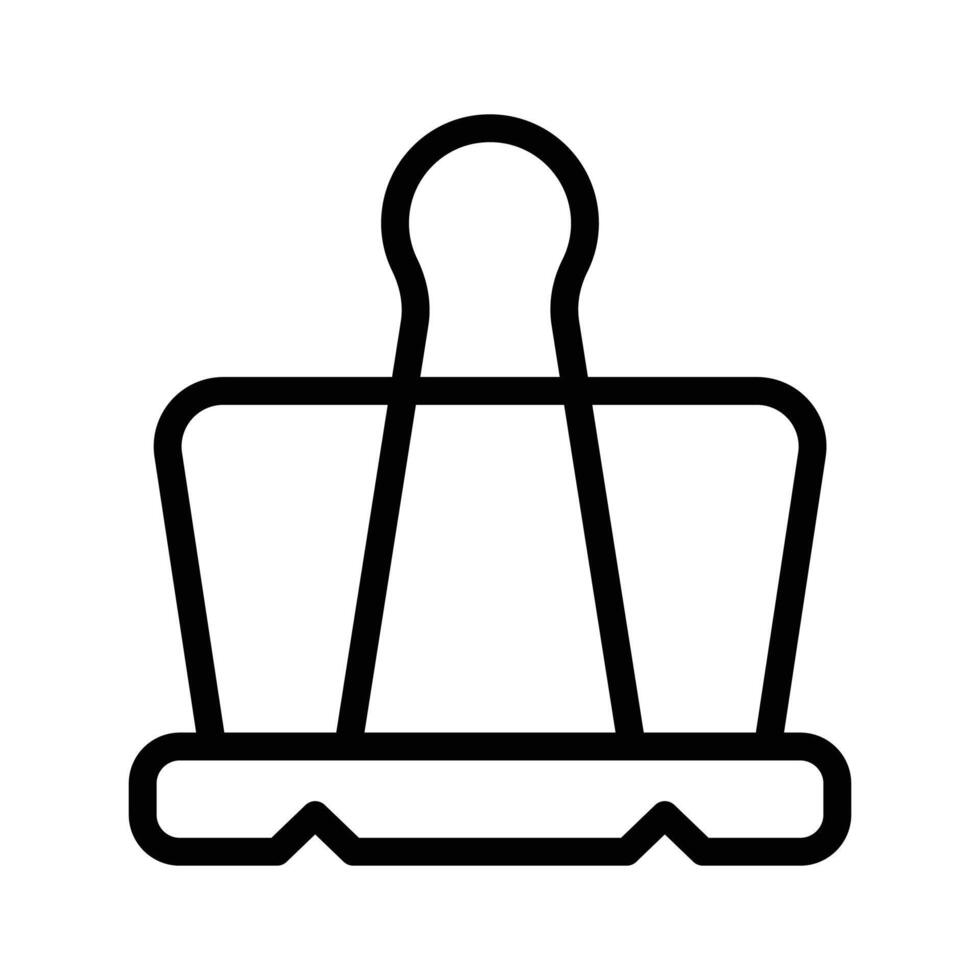 Bulldog clip design, icon of binder in modern style, paper clip vector