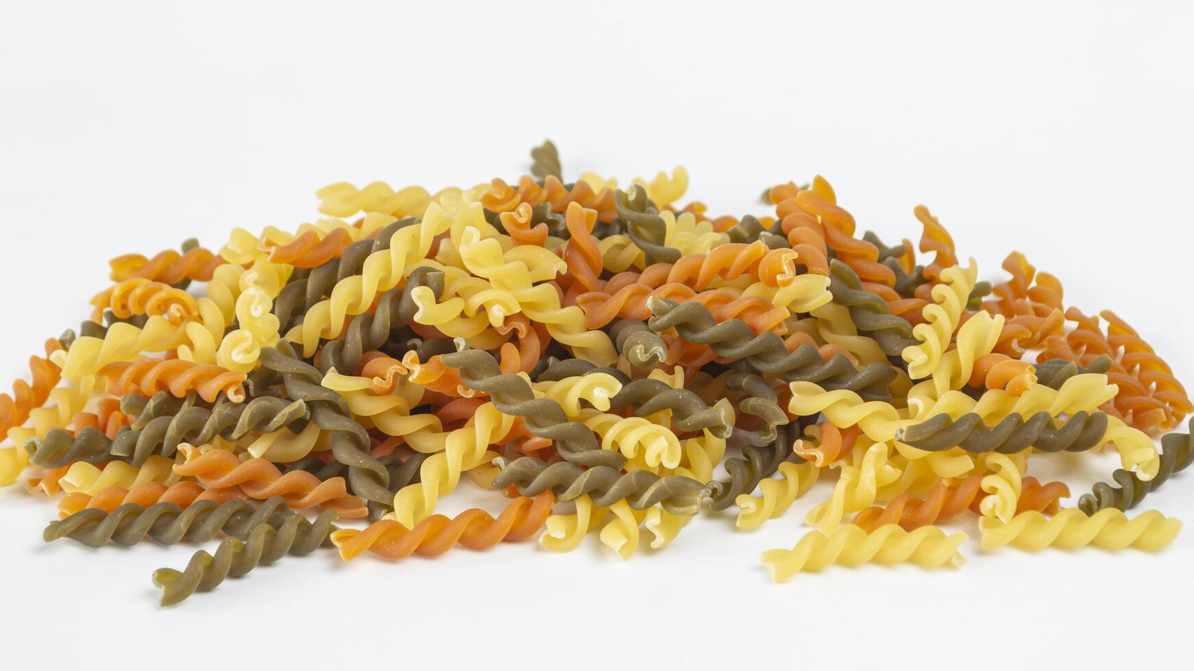 a pile of pasta on a white background photo