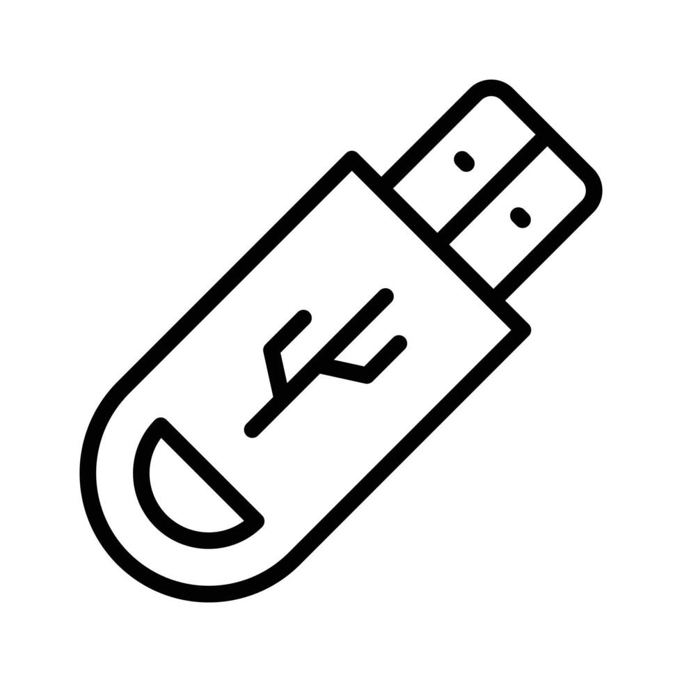 USB icon for storage and data transfer visuals vector