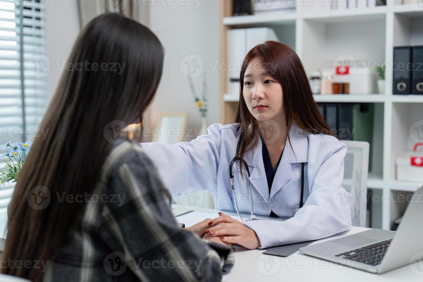 Doctor engaging with a patient in a health consultation photo