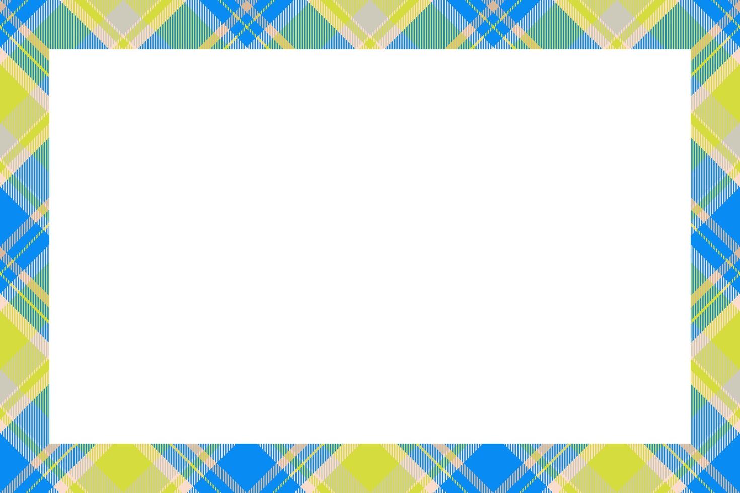 Vintage frame . Scottish border pattern retro style. Tartan plaid ornament. vector