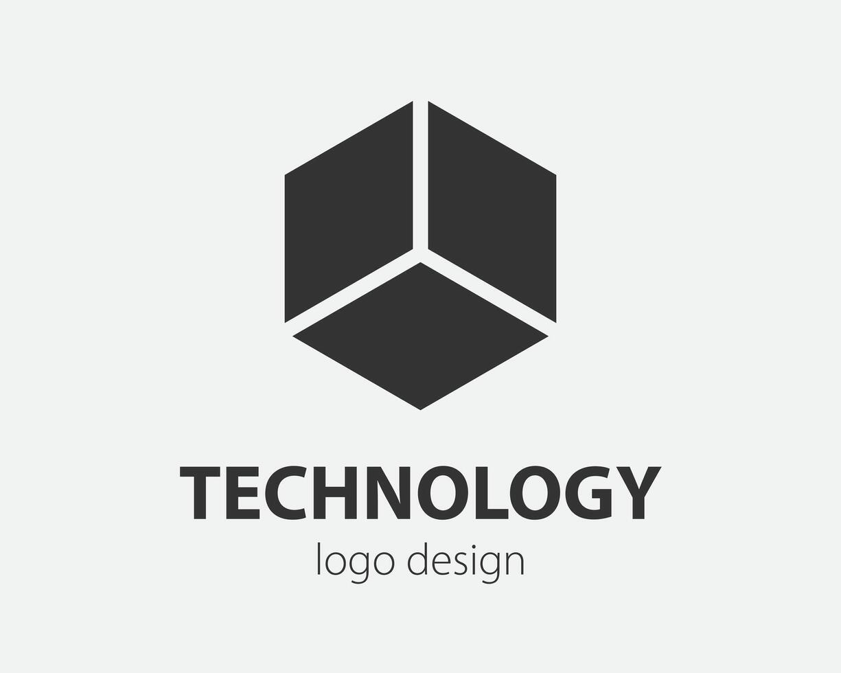 Trend logo hexagon tech design. Technology logotype for smart system, network application, crypto icon. vector
