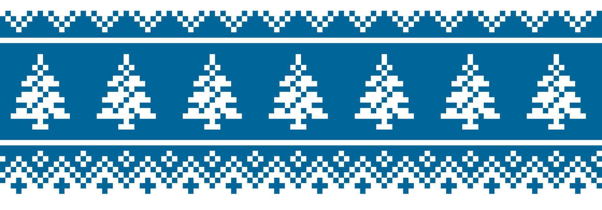 Winter Christmas seamless pattern. New Years pixel background. vector