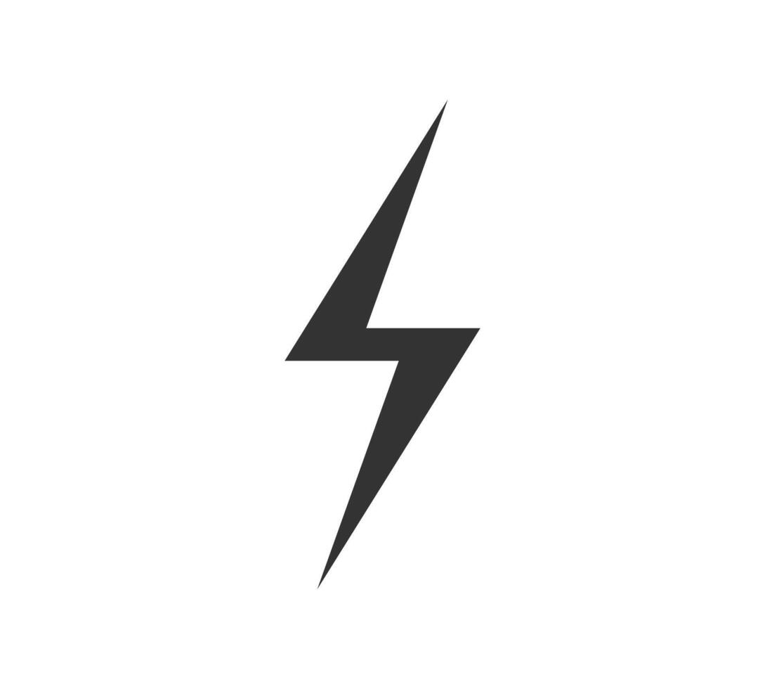 Power energy emblem. Electricity flash symbol. Charge or danger icon vector