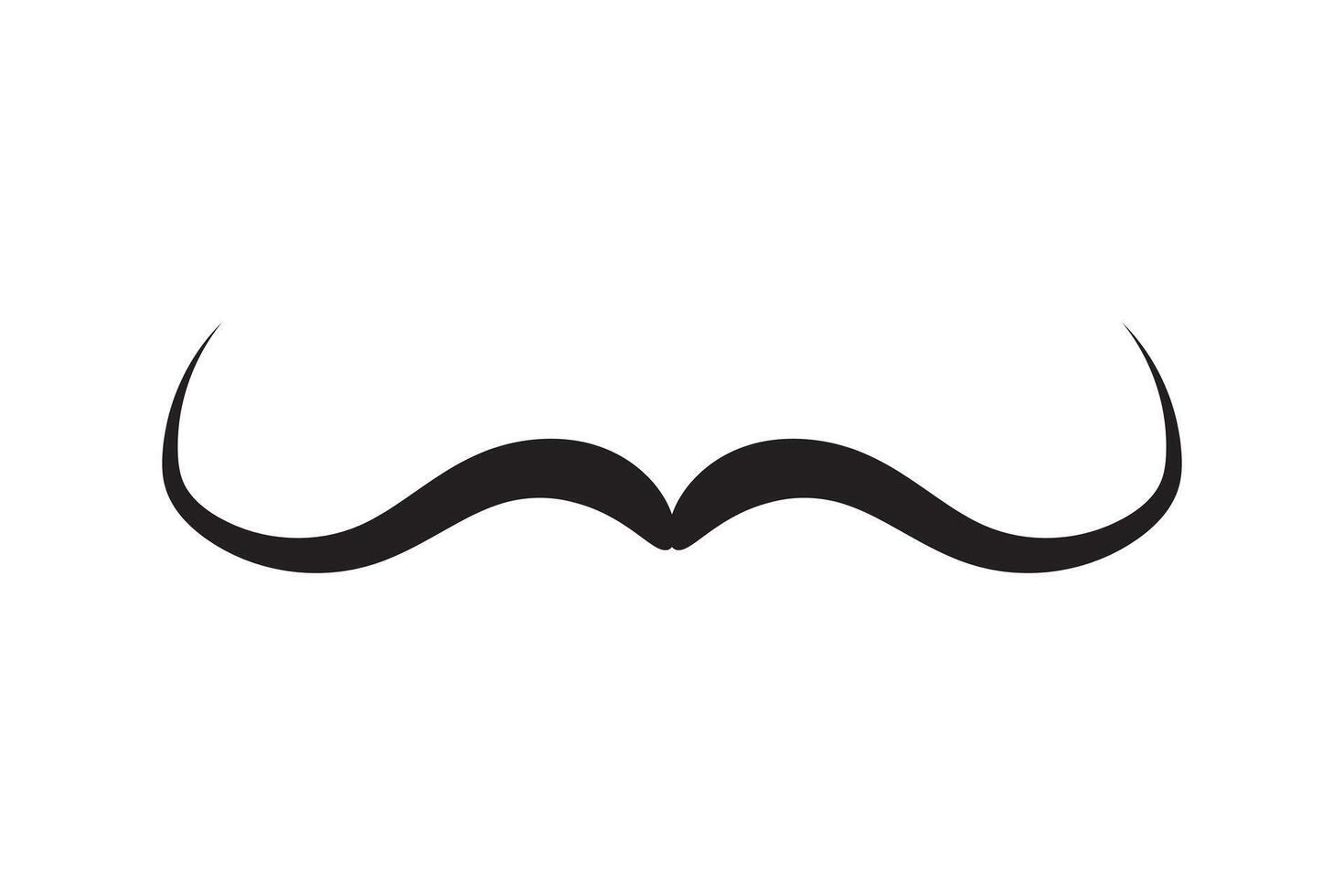 Moustache icon. Black retro style mustache. Shave barber vintage man face vector