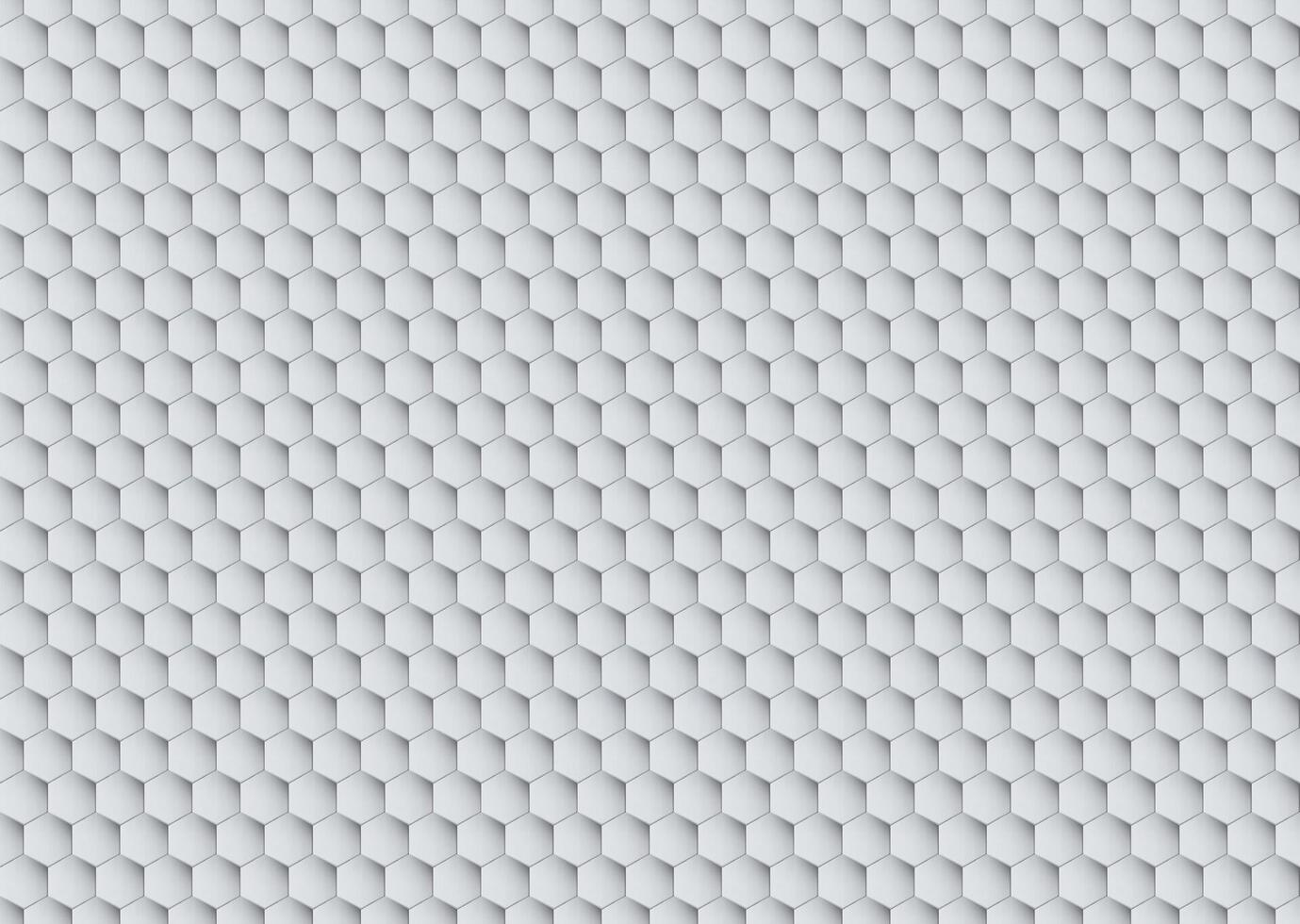 Hexagon seamless pattern graphic tech ornament. geometry grey grid with shadow. Technology abstract texture with digital cell. Horizontal background. vector