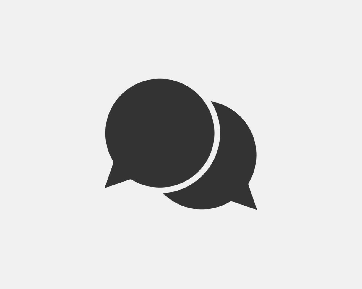 Chat icon design element. Talk bubble speech sign. Dialogue balloon. vector