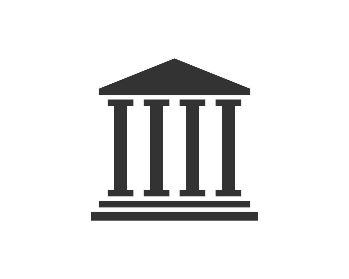 Government icon . Building construction symbol. Architecture residental design. Classic estate sign. vector