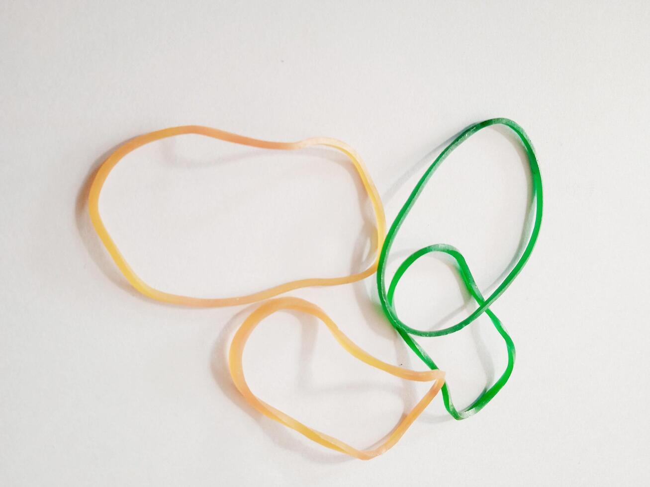 rubber bracelet with white background photo