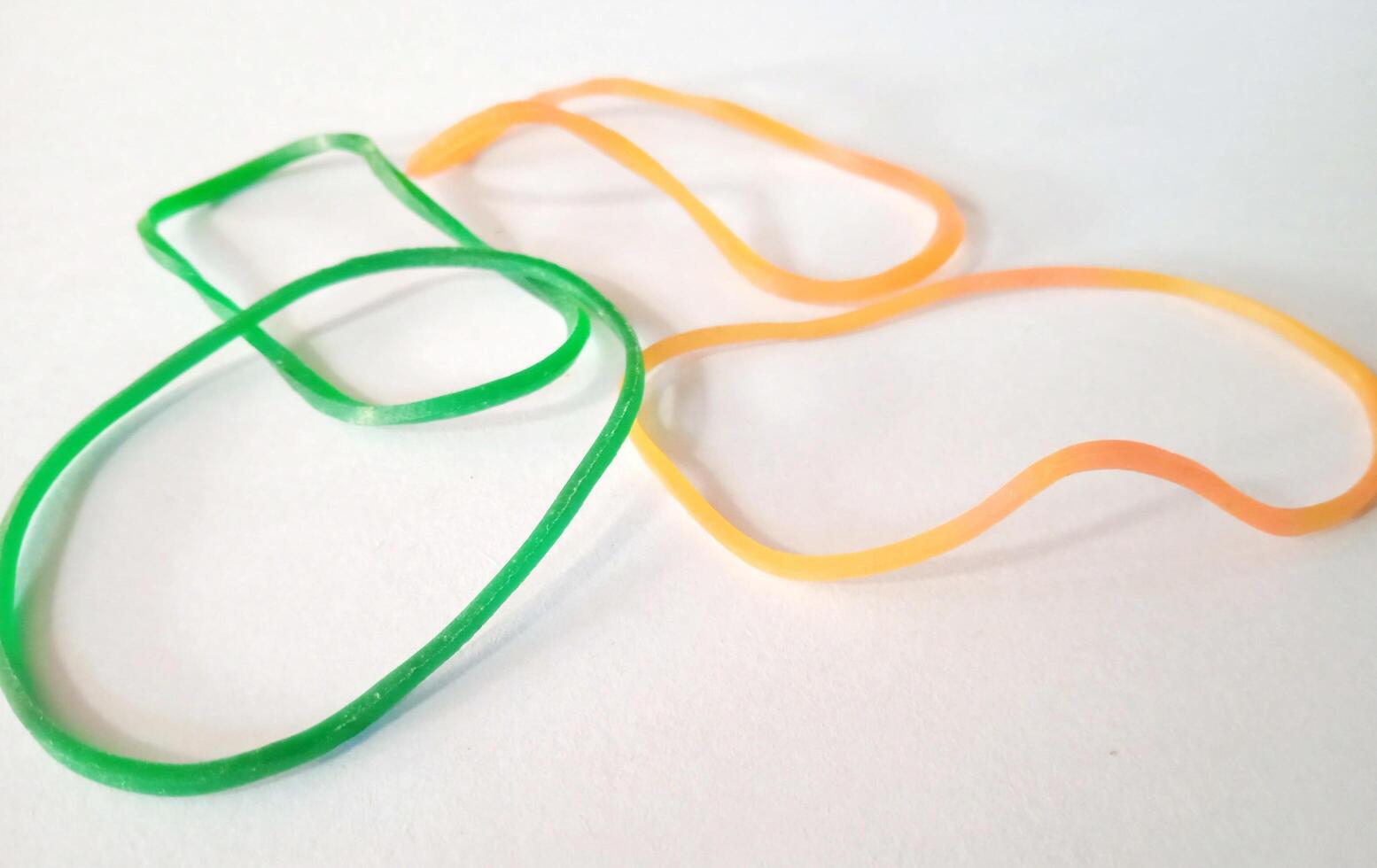rubber bracelet with white background photo