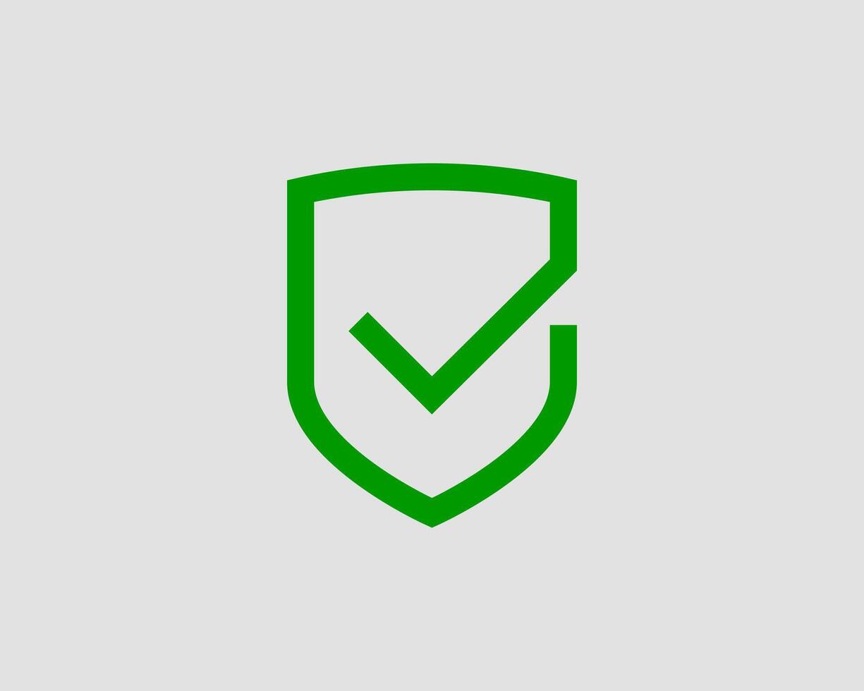 Shield icon with mark symbol. Design element. vector