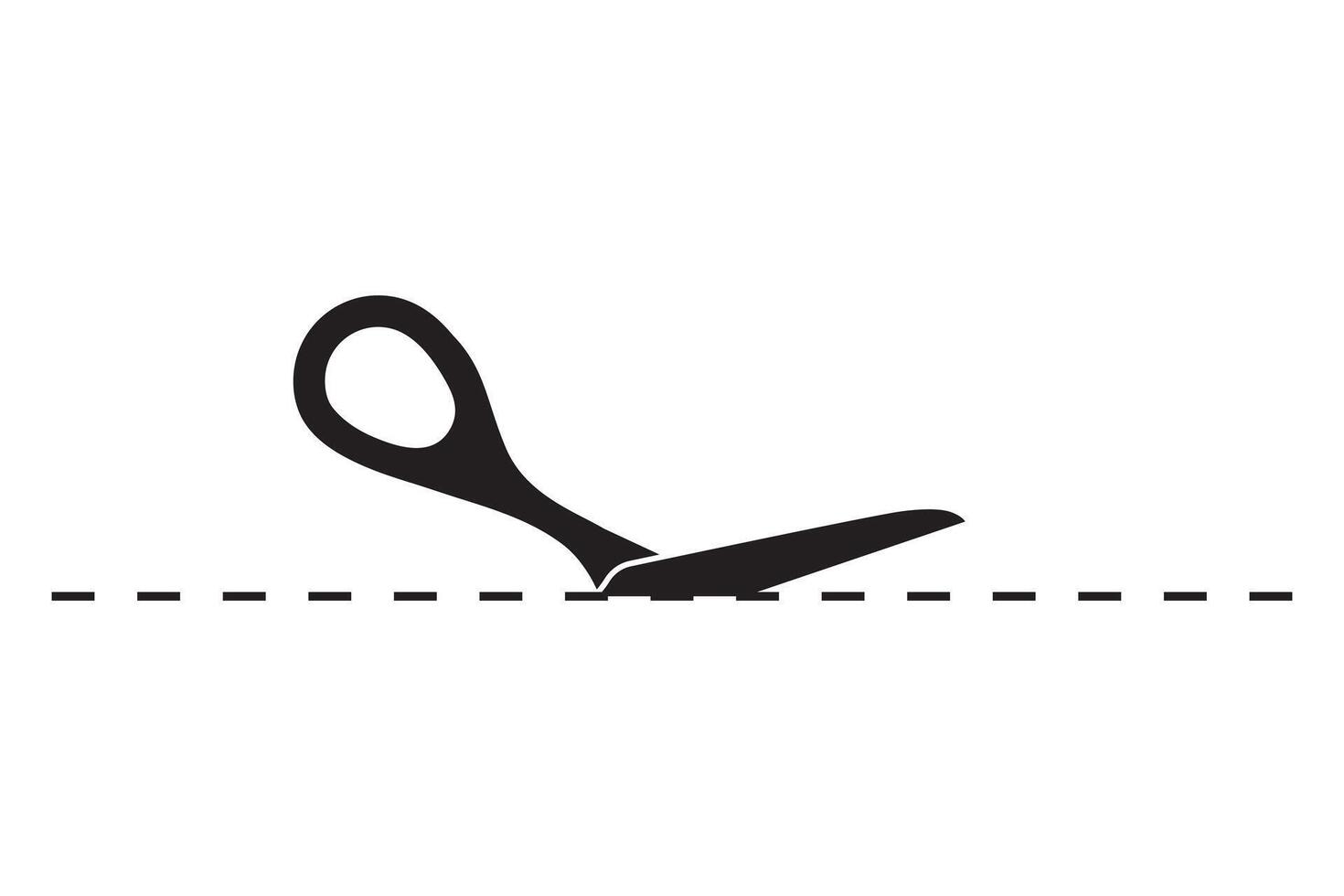 Cutting line by scissors icon. Separation paper sign. Trim coupone symbol. vector