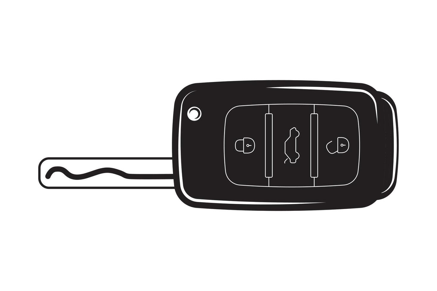 Key car with security system. Vehicle safety alarm remote icon. vector