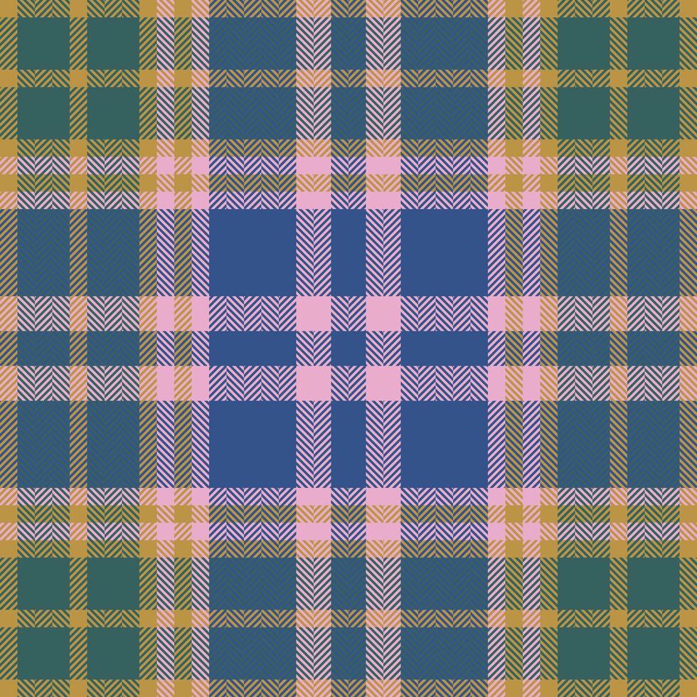 Plaid check pattern. Seamless fabric texture. Tartan textile print. vector