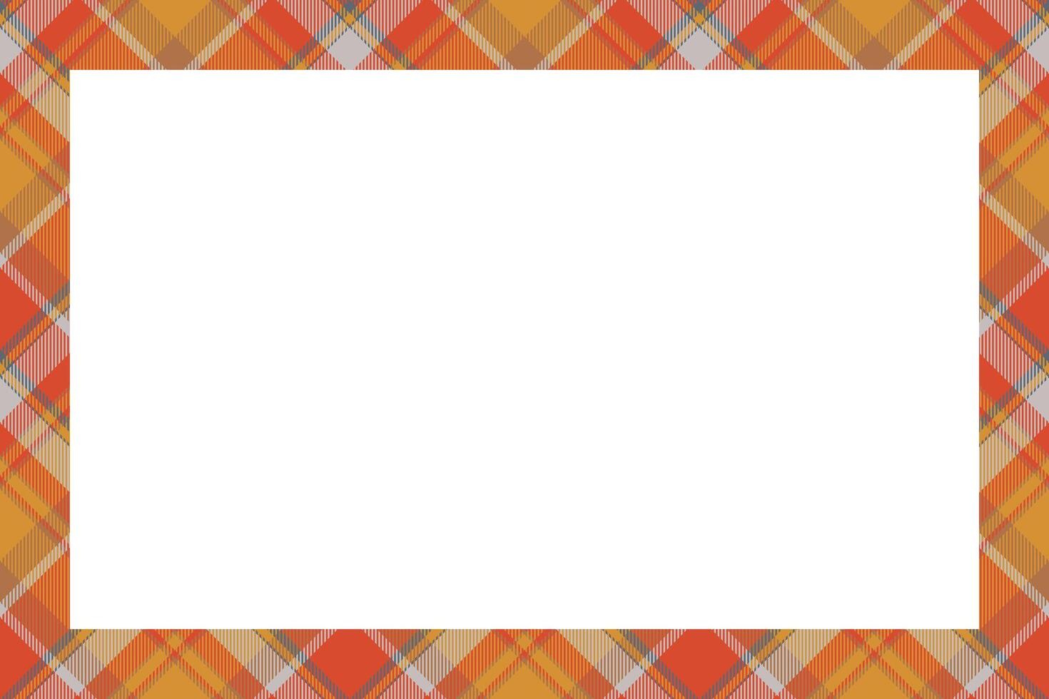 Vintage frame . Scottish border pattern retro style. Tartan plaid ornament. vector