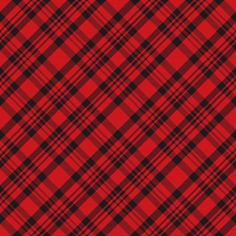 Tartan plaid pattern in red. Print fabric texture seamless. Check background. vector