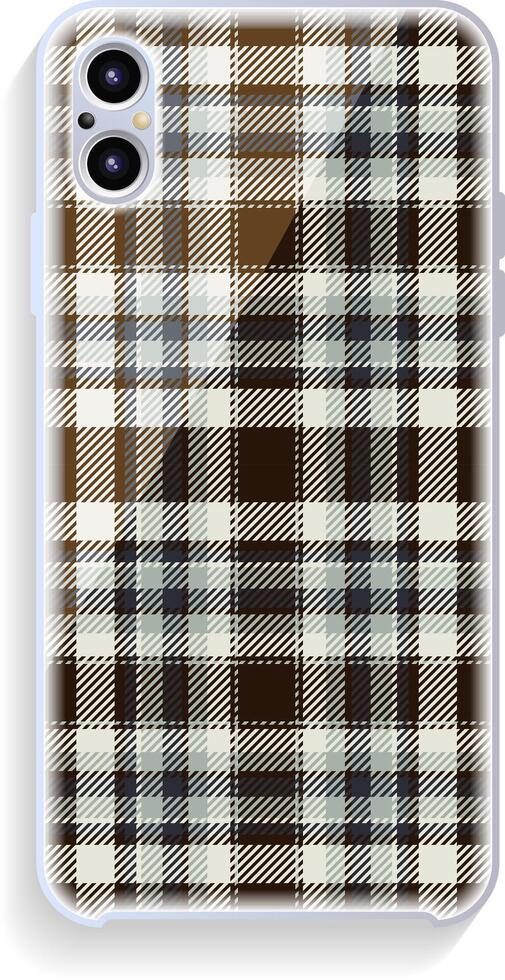 Smartphone cover design mockup. Template geometric pattern for mobile phone back part. Flat design. vector