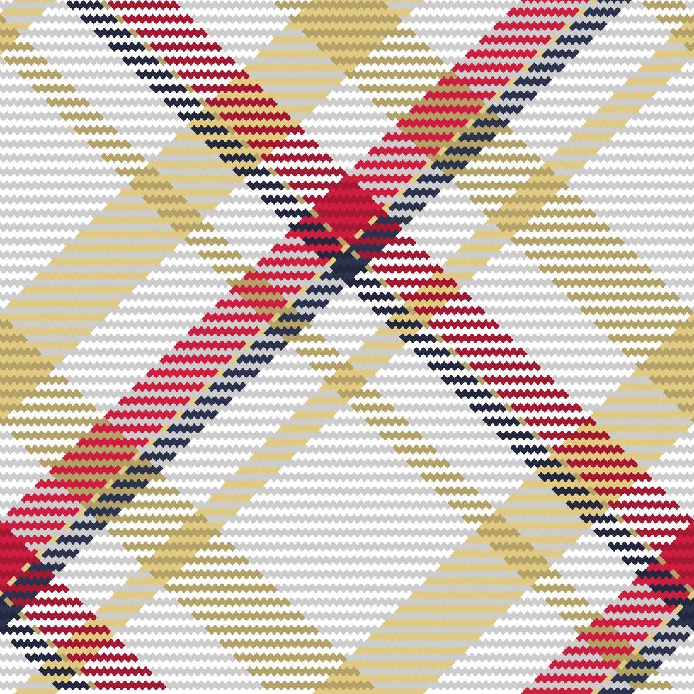 Check plaid seamless fabric texture. Diagonal print. vector